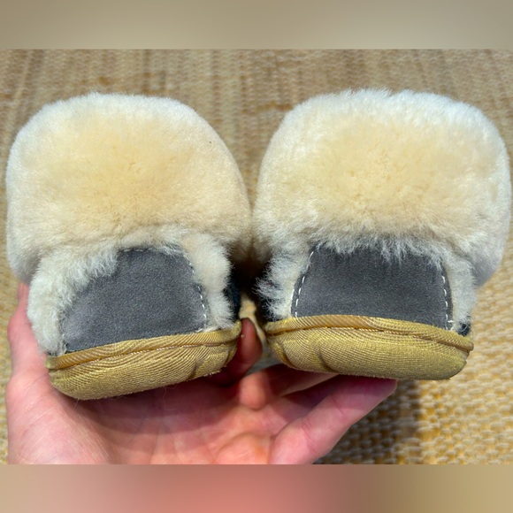 LL BEAN s6.5-7 gorgeous grey plaid slippers-look new-Barely worn-shearling lined - Picture 6 of 7